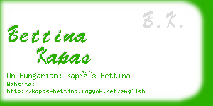 bettina kapas business card